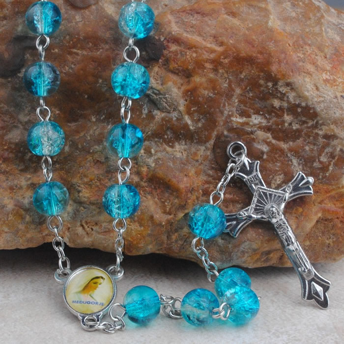 ,galss beads rosary